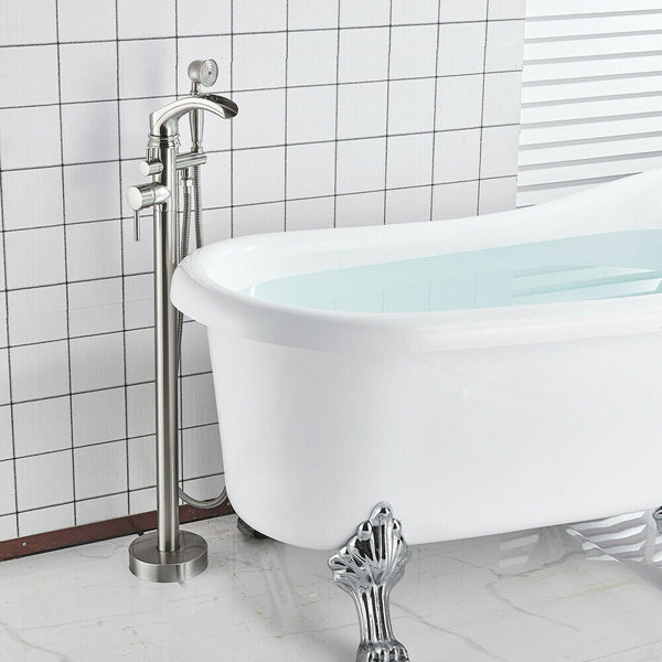 AlenArtWater Bathroom Single Handle Freestanding Bathtub Faucet Floor